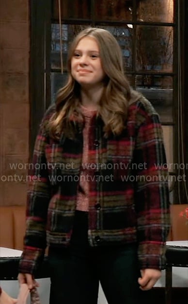 Charlotte’s plaid jacket on General Hospital