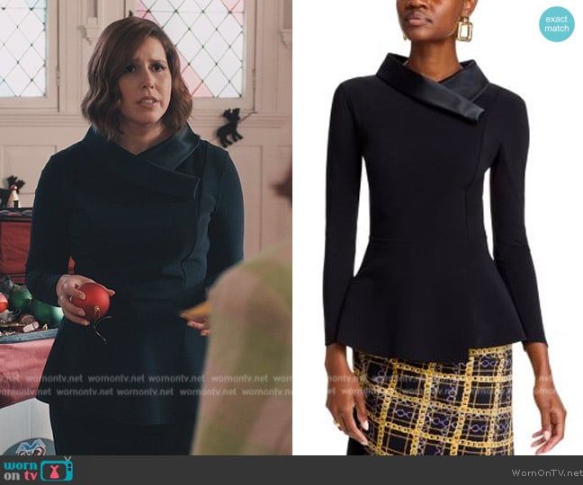 Chiara Boni La Petite Robe Elida Peplum Top worn by Vanessa Bayer (Vanessa Bayer) on Elsbeth