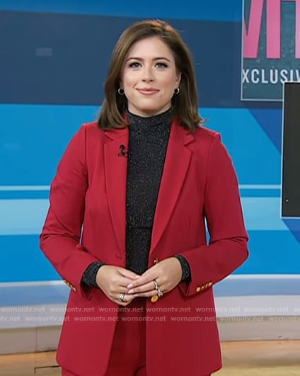 Chloe’s red button blazer on Today