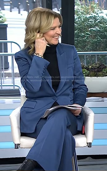 Christine's blue blazer and pant suit on Today