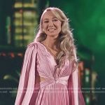 Christina Eagle’s pink pleated dress on The Voice