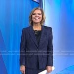 Christine’s navy pinstripe blazer and skirt on Today