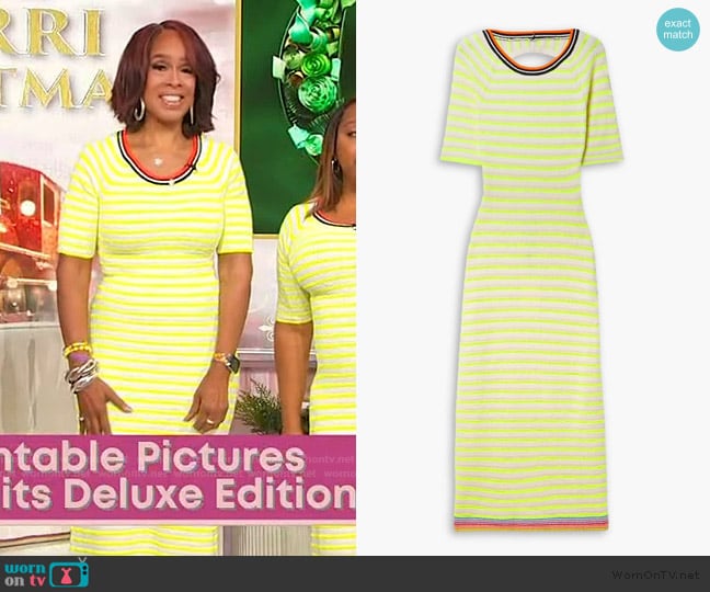 Gayle King’s yellow striped dress on Sherri