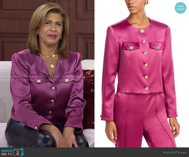 Cinq a Sept Rainer Jacket in Dark Ube worn by Hoda Kotb on Today