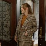 Claire’s plaid coat on The Young and the Restless