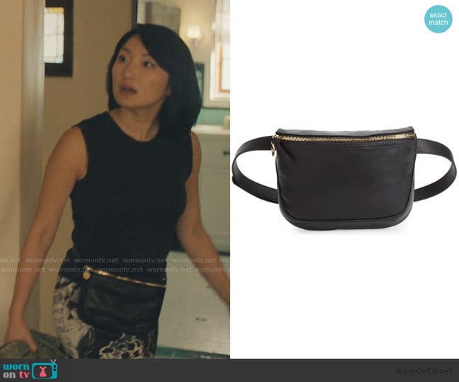 Clare V Leather Belt Bag worn by Sarah Weber (Poppy Liu) on No Good Deed