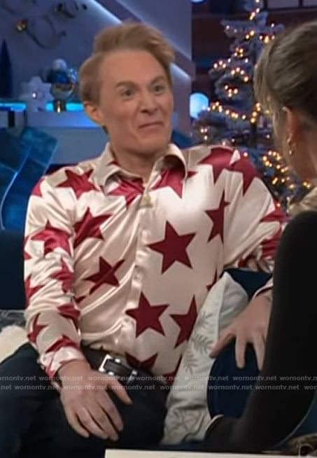 Clay Aiken’s star print shirt on The Kelly Clarkson Show