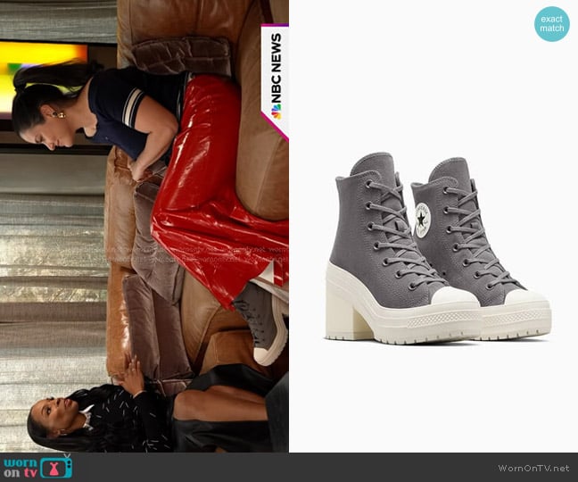 Converse Chuck 70 De Luxe Heel Platform in Sharkskin worn by Donna Farizan on Today