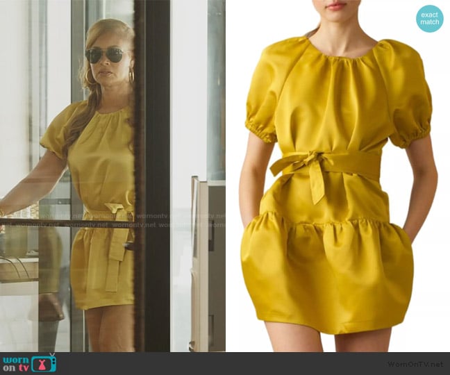 Gizelle’s yellow belted dress on RHOP