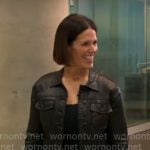 Dana’s leather trucker jacket on CBS Mornings