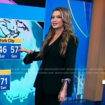 Dani’s black rhinestone bow blazer and pants on Good Morning America