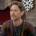Daniel’s ombre stripe cardigan on The Young and the Restless