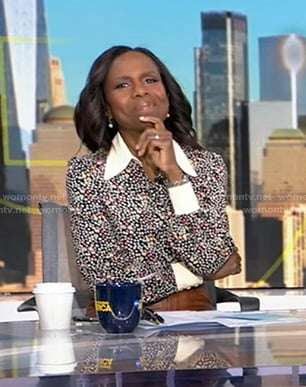 Deborah's floral blouse on Good Morning America