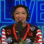 Deja Vu’s ugly Christmas sweater on Live with Kelly and Mark