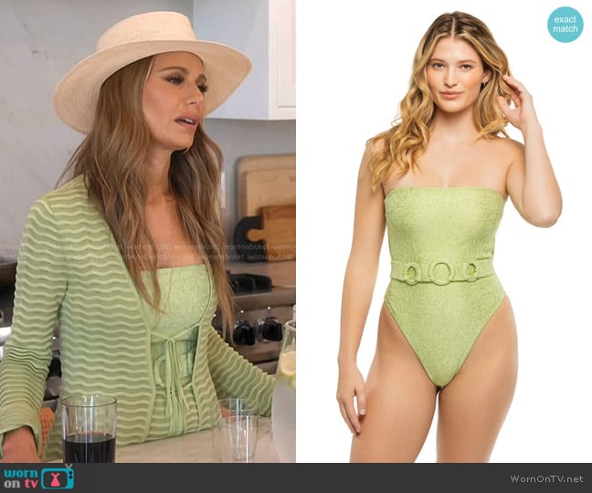 Devon Windsor Alexandra One Piece Swimsuit in kiwi worn by Dorit Kemsley on The Real Housewives of Beverly Hills