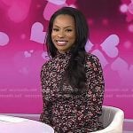 Devyn Simone’s black floral dress on Today
