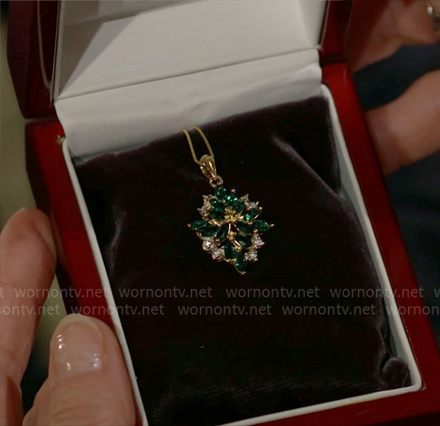 Diane’s emerald necklace from Jack on The Young and the Restless