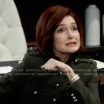 Diane’s olive green military style jacket on General Hospital