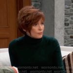 Diane’s green turtleneck sweater on General Hospital