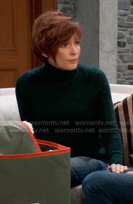 Diane’s green turtleneck sweater on General Hospital