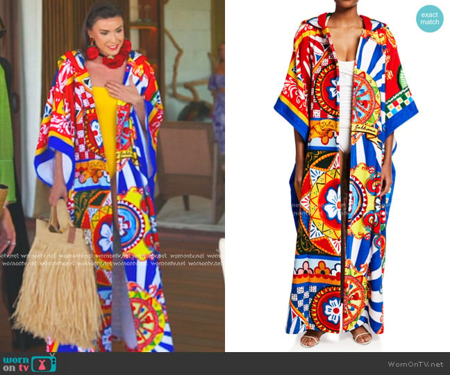 Dolce & Gabbana Patchwork Robe With Mixed Carretto Prints in Mix Colour worn by Bronwyn Newport on The Real Housewives of Salt Lake City