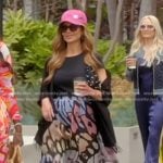 Dorit’s butterfly print skirt on The Real Housewives of Beverly Hills