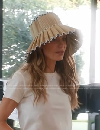 Dorit’s polka dot straw hat on The Real Housewives of Beverly Hills