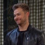 Doug’s black leather zip jacket on Days of our Lives