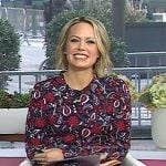 Dylan’s black paisley print dress on Today