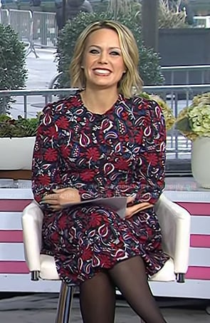 Dylan's black paisley print dress on Today