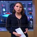 Elizabeth’s navy ribbed polo dress on Good Morning America