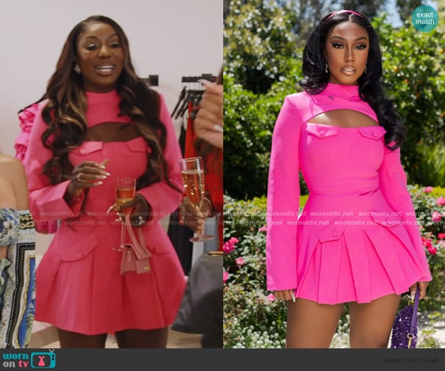 Ellae Lisque Visionary Woman Pink Skort Jumpsuit worn by Wendy Osefo on The Real Housewives of Potomac