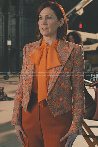 Elsbeth's orange floral blazer on Elsbeth