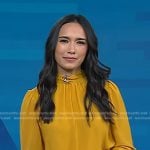 Emilie’s yellow mock neck blouse on Today
