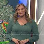 Emily’s green cable knit sweater dress on Today