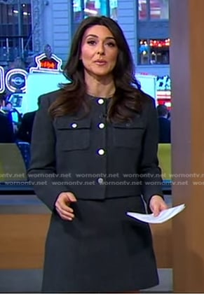 Erielle’s grey tweed jacket and mini skirt on Good Morning America