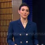 Erielle’s navy double breasted blazer on Good Morning America