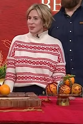 Erin’s white Christmas sweater on Today