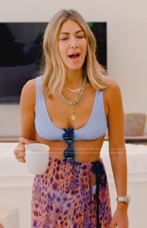 Erin's blue bikini top on The Real Housewives of New York City