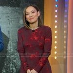 Eva’s burgundy floral dress on Good Morning America