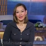 Eva’s grey button front ribbed dress on Good Morning America