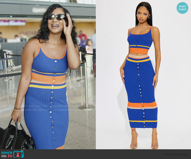 Fashion Nova Better With Me Skirt Set worn by Jacqueline Blake on The Real Housewives of Potomac