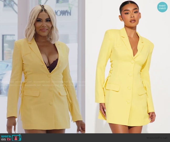 Fashion Nova Jade Blazer Mini Dress worn by Mia Thornton on The Real Housewives of Potomac