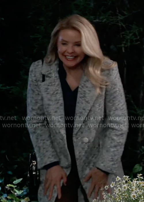 Felicia’s grey speckled coat on General Hospital