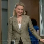 Felicia’s tweed blazer on General Hospital