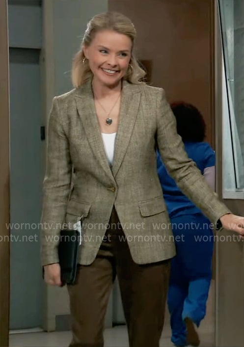 Felicia's tweed blazer on General Hospital