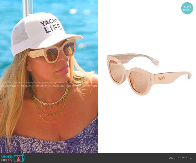 Fendi 53MM Cat Eye Sunglasses worn by Heather Gay on The Real Housewives of Salt Lake City