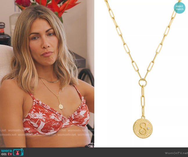 Foundrae Karma 18K Yellow Gold TCW Diamond Link Chain Necklace worn by Erin Lichy on The Real Housewives of New York City