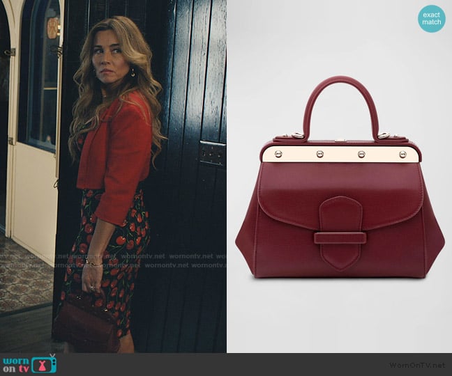 Franzi Margherita Calf Leather Crossbody Bag worn by Margo Starling (Linda Cardellini) on No Good Deed