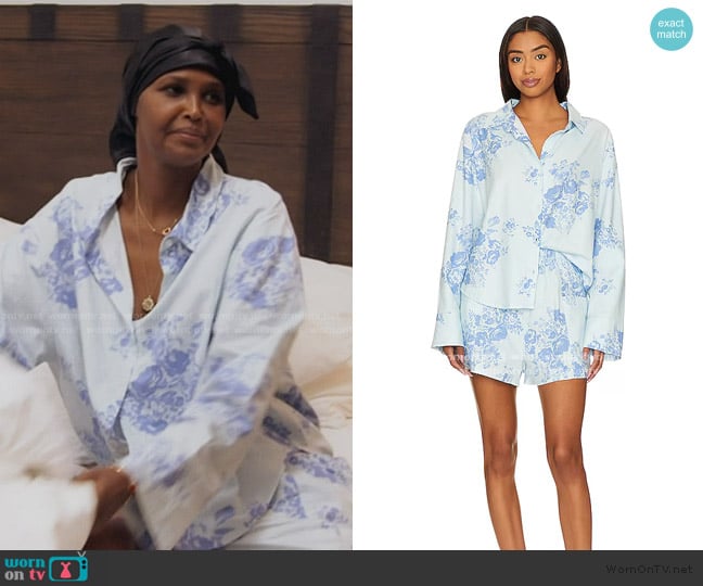 Free People x Intimately FP Early Morning Sleep Set worn by Ubah Hassan on The Real Housewives of New York City